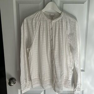 Point sur J Crew vintage white blouse